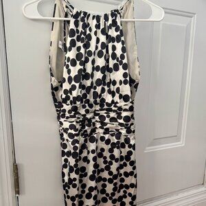 Black/White Polka Dot Maggy London Satin Dress